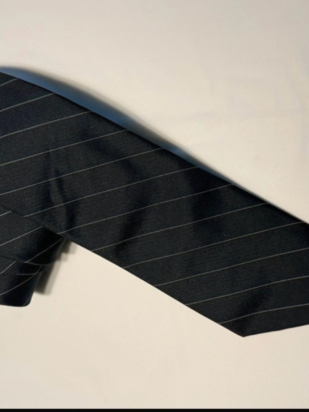 Calvin Klein Black Tie with Subtle Gray Pinstripes